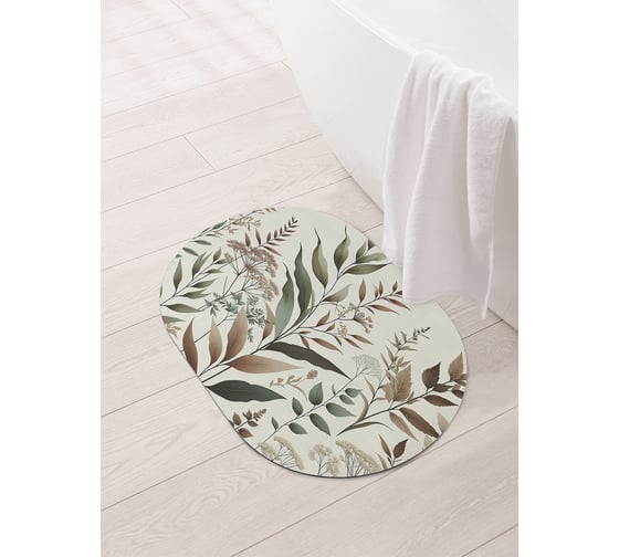 Изображение товара Коврик овальный для ванной и туалета JoyArty "Трава луговая" 58x38 см, sbm_sd3509_58x38