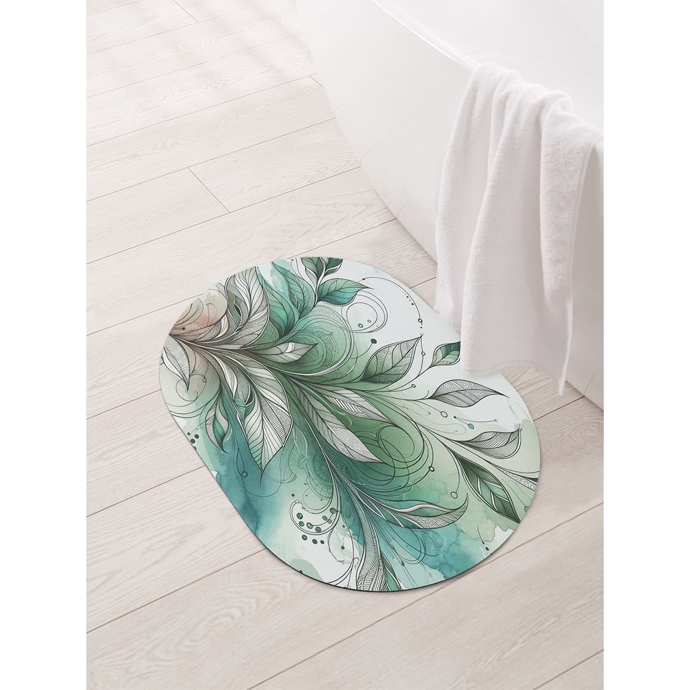 Изображение товара Овальный коврик для ванной и туалета JoyArty Раскраска 58x38 см