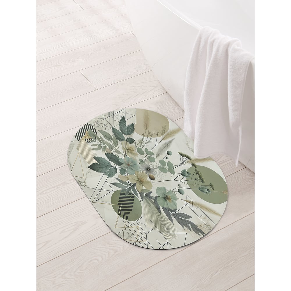 Изображение товара Коврик овальный для ванной JoyArty Природа графики 58x38 см противоскользящий