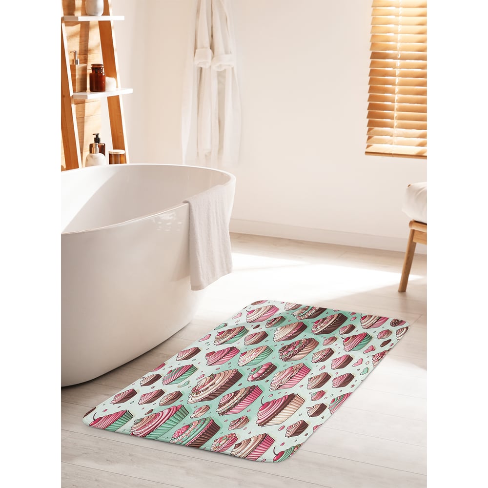 Изображение товара Коврик JoyArty Пирожные 60x100 см противоскользящий