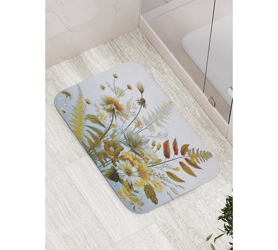 Изображение товара Коврик для ванной комнаты и туалета противоскользящий JoyArty "Полевая композиция" 52x77 см bath_sd3488