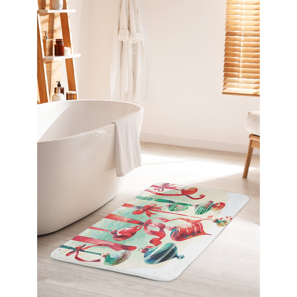 Изображение товара Противоскользящий коврик для ванной комнаты JoyArty 60x100 см серия Новый год и Рождество