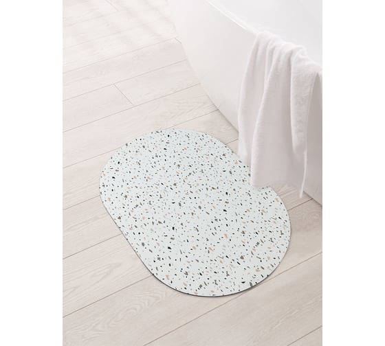 Изображение товара Коврик для ванной и туалета JOYARTY Терраццо 58x38 см sbm_430108_58x38