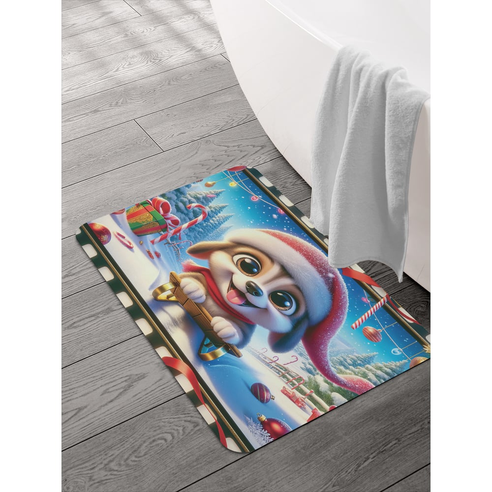 Изображение товара Коврик для ванной и туалета JOYARTY 58x38 см серия Прогулка в лесу