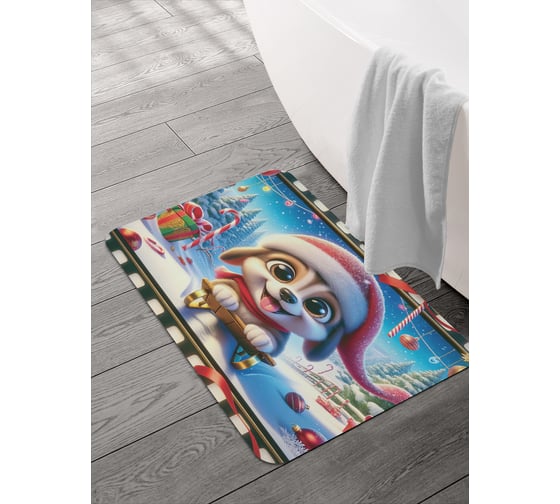 Изображение товара Коврик для ванной и туалета JOYARTY Прогулка в лесу 58x38 см, sbmrec_sd3863_58x38