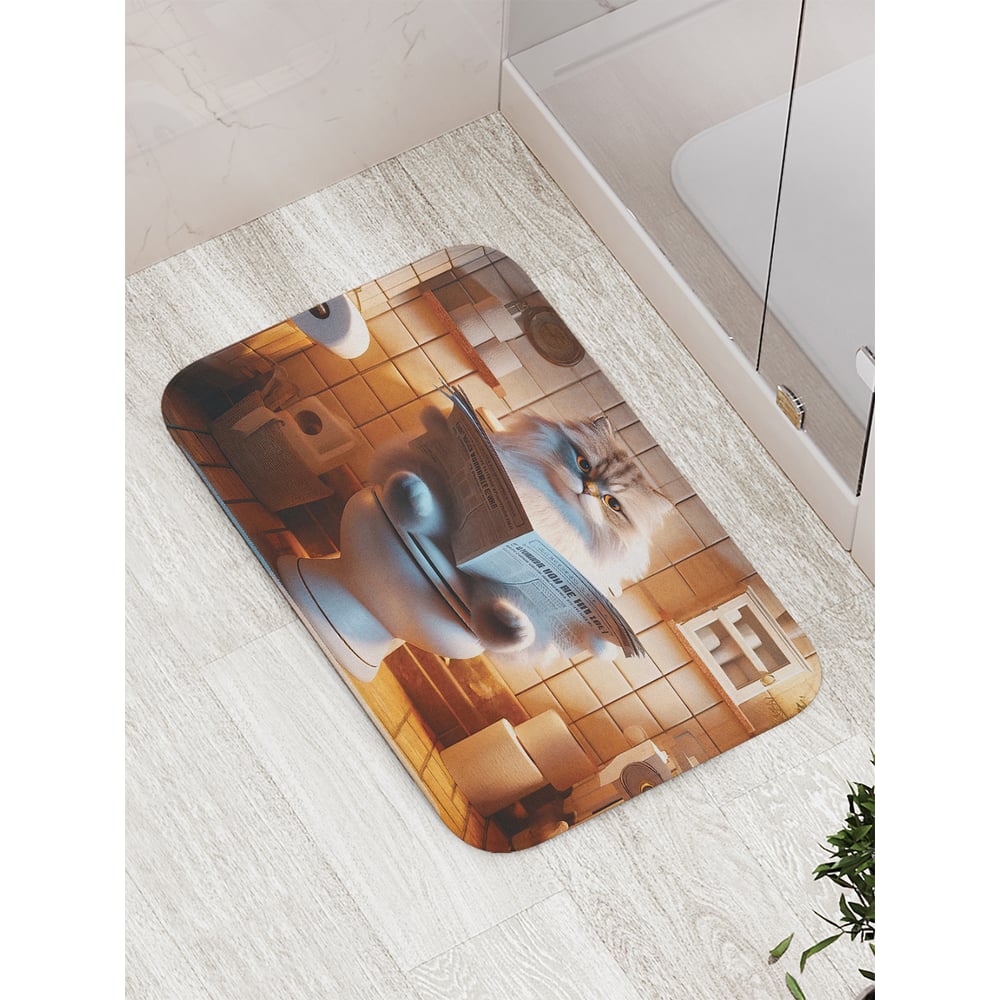 Изображение товара Коврик для ванной комнаты противоскользящий JoyArty "Кот отдыхает" 52x77 см