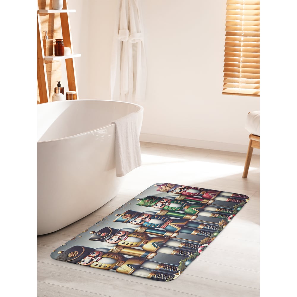 Изображение товара Противоскользящий коврик для ванной JoyArty Солдатики в строю 60x100 см серия Новый год