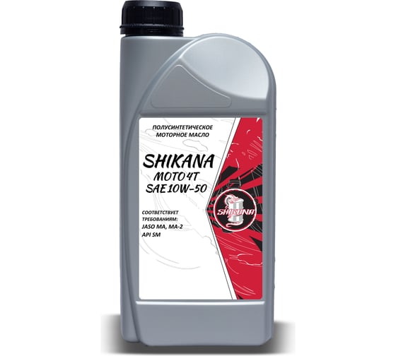 Изображение товара Моторное масло LV MOTO 4T 10W-50 Полусинтетическое 1 л SHIKANA 79548