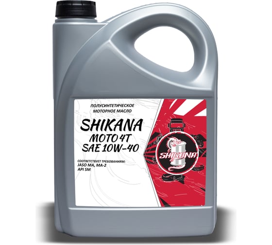 Изображение товара Моторное масло LV MOTO 4T 10W-40 Полусинтетическое 5 л SHIKANA 79543