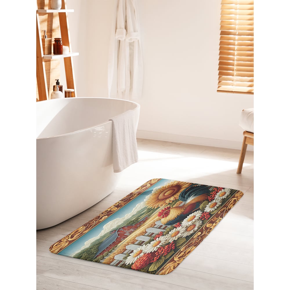 Изображение товара Коврик для ванной комнаты JoyArty Деревенская жизнь 60x100 см противоскользящий