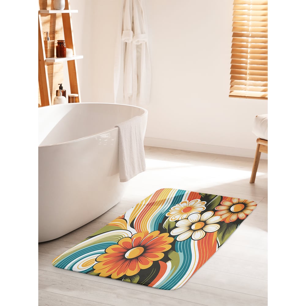 Изображение товара Коврик для ванной комнаты противоскользящий JoyArty 60x100 см раскраска цветов