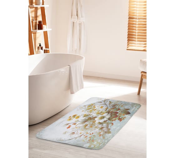 Изображение товара Коврик для ванной комнаты и туалета противоскользящий JoyArty "Осенний букет" 60x100 см bath_sd3562_60x100