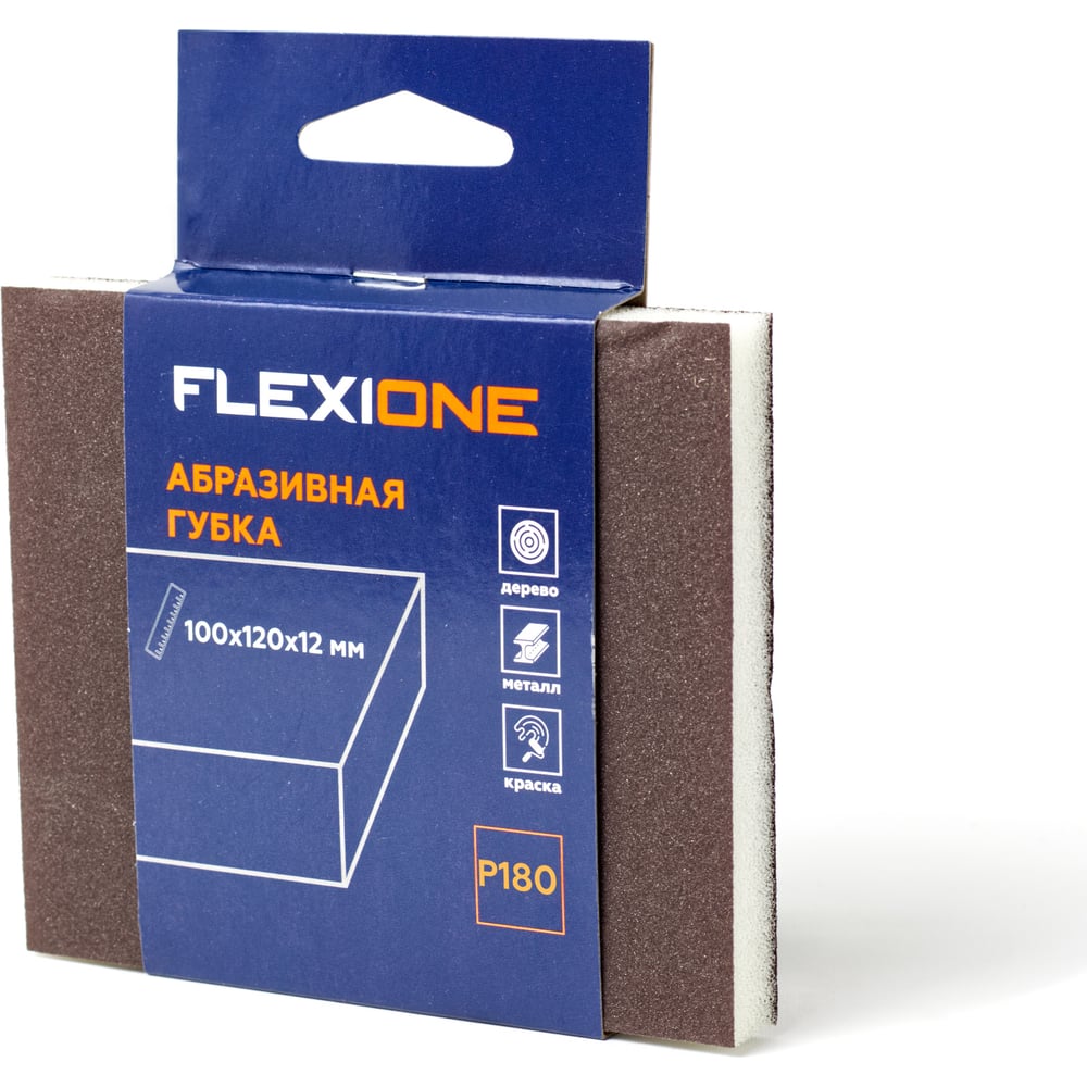 Изображение товара Губка абразивная двухсторонняя (123x98x12.5 мм; Р180) Flexione 90000064