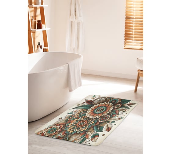 Изображение товара Коврик для ванной комнаты и туалета противоскользящий JoyArty "Ловец снов" 60x100 см bath_sd3530_60x100