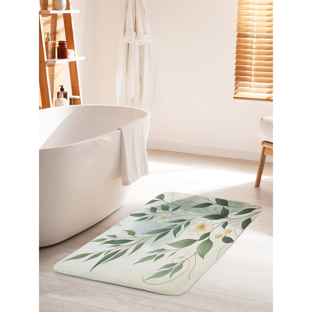 Изображение товара Коврик для ванной комнаты и туалета противоскользящий JoyArty "Жасмин" 60x100 см bath_sd3585_60x100