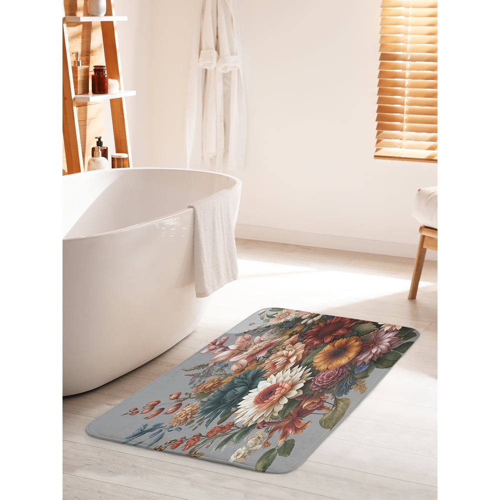 Изображение товара Коврик для ванной комнаты JoyArty Сухоцветы осени 60x100 см противоскользящий