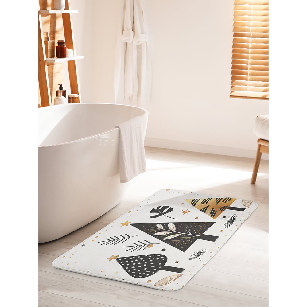 Изображение товара Коврик для ванной комнаты и туалета противоскользящий JoyArty Стройные елочки 60x100 см