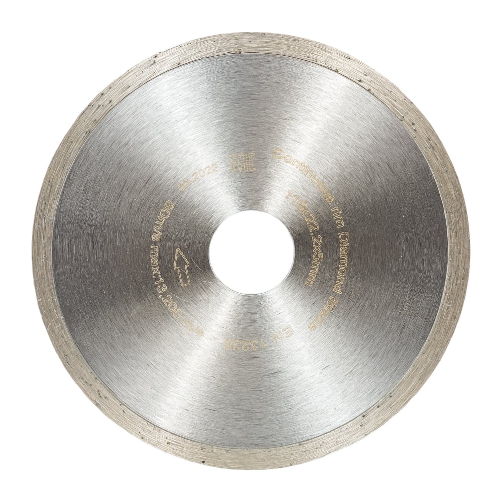 Изображение товара Диск алмазный со сплошной кромкой по керамической плитке (115х22.2 мм) Flexione 50000415