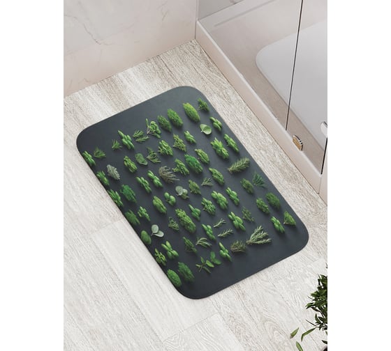 Изображение товара Коврик для ванной комнаты и туалета противоскользящий JoyArty "Зеленая стена" 52x77 см bath_sd3456