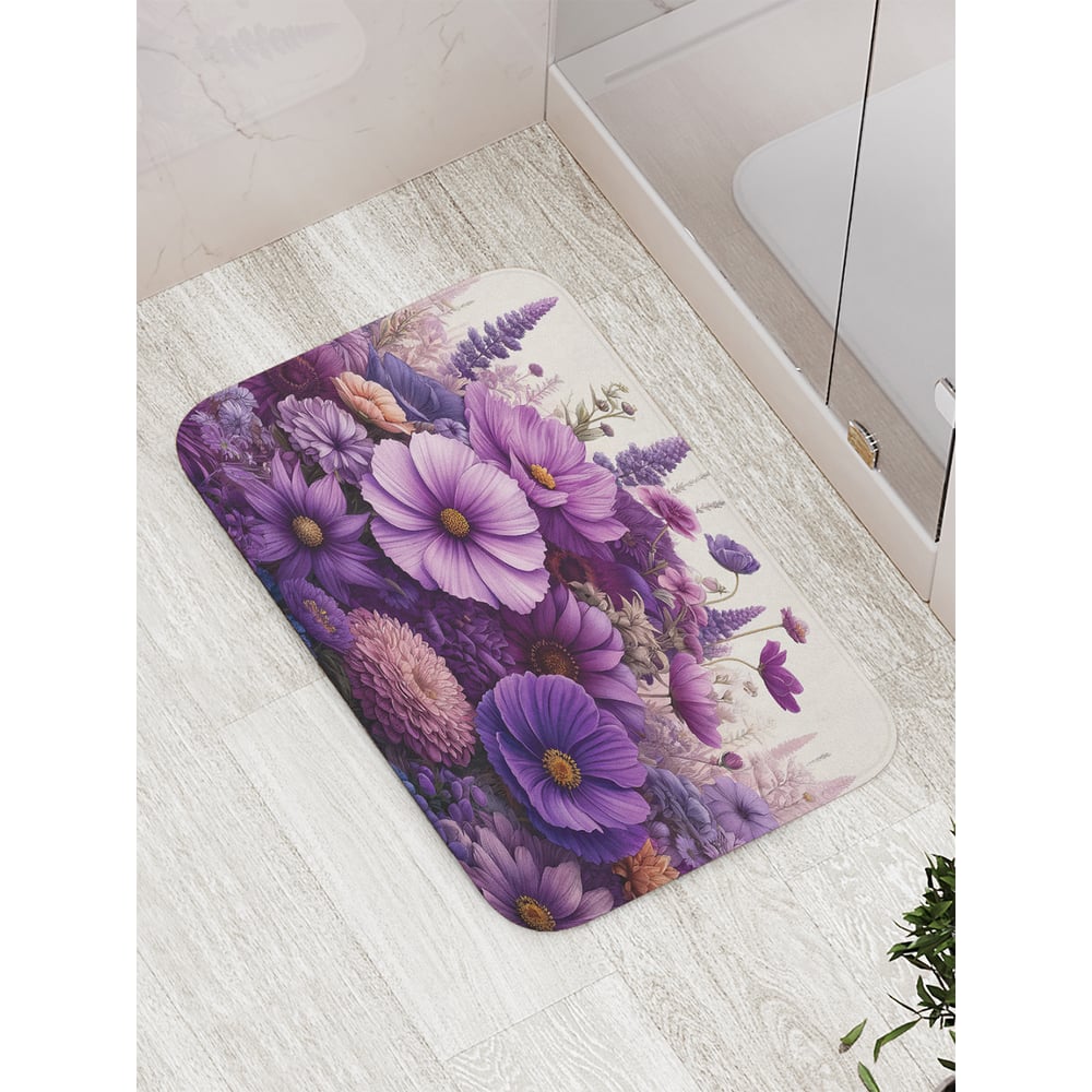 Изображение товара Коврик для ванной комнаты противоскользящий JoyArty Космея 52x77 см