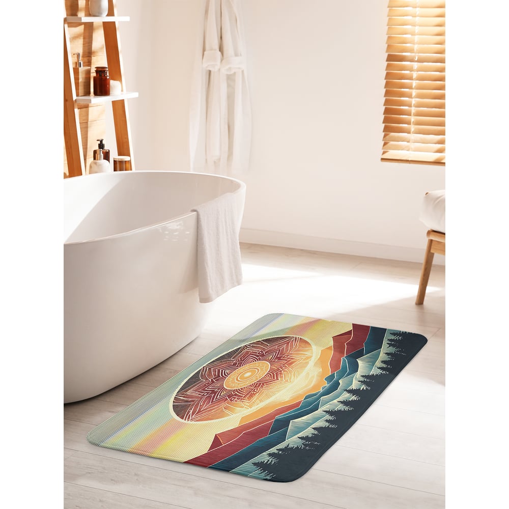 Изображение товара Коврик для ванной комнаты противоскользящий JoyArty Лотос над горами 60x100 см