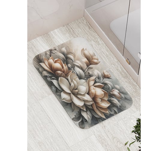 Изображение товара Коврик для ванной комнаты и туалета противоскользящий JoyArty "Золотая магнолия" 52x77 см bath_sd3485