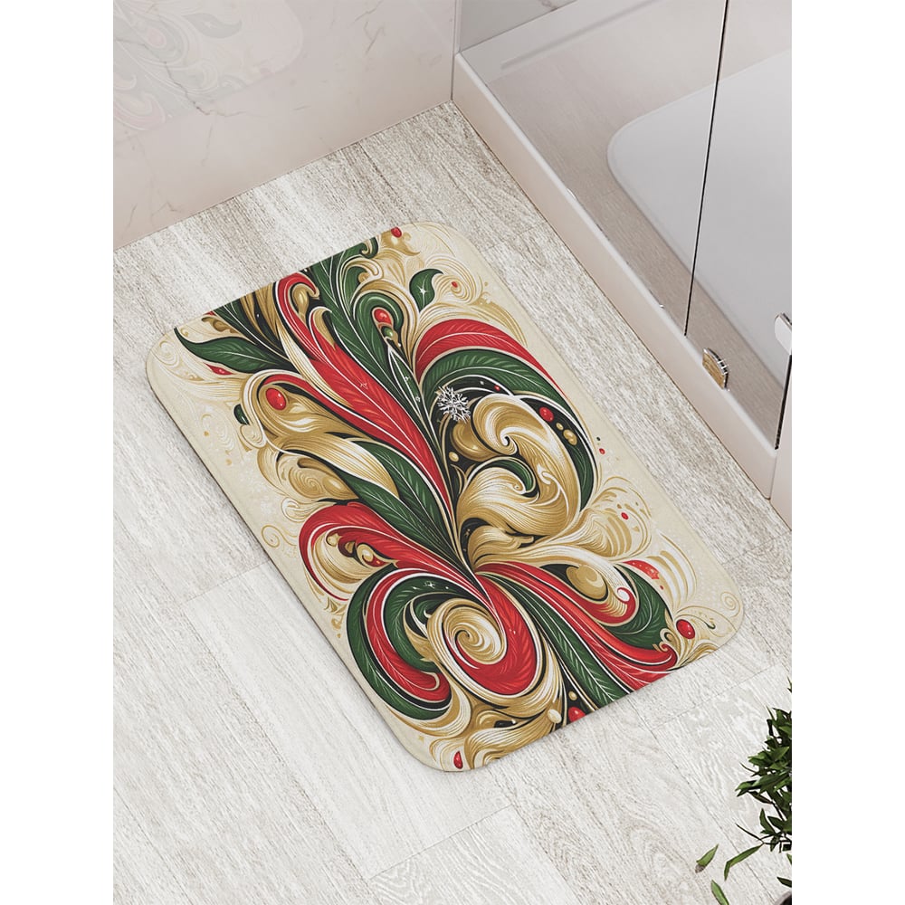 Изображение товара Коврик для ванной комнаты противоскользящий JoyArty 52x77 см серия Новый год и Рождество
