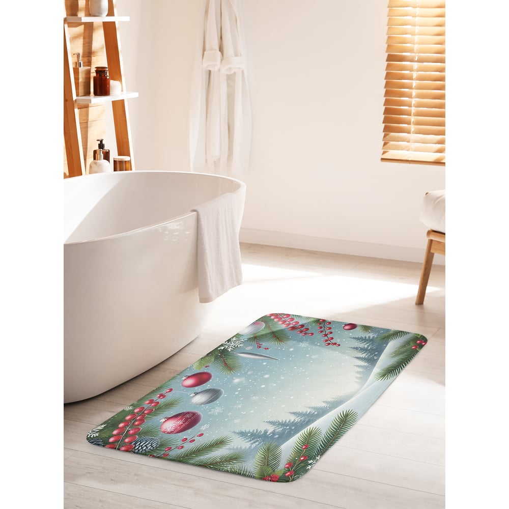 Изображение товара Коврик для ванной комнаты и туалета противоскользящий JoyArty "Утро в лесу" 60x100 см