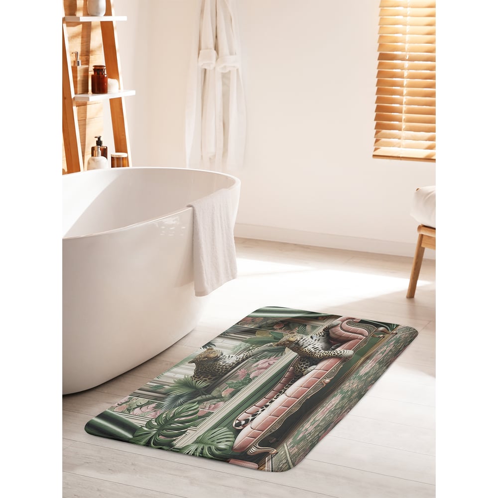 Изображение товара Коврик для ванной комнаты противоскользящий JoyArty Леопард 60x100 см