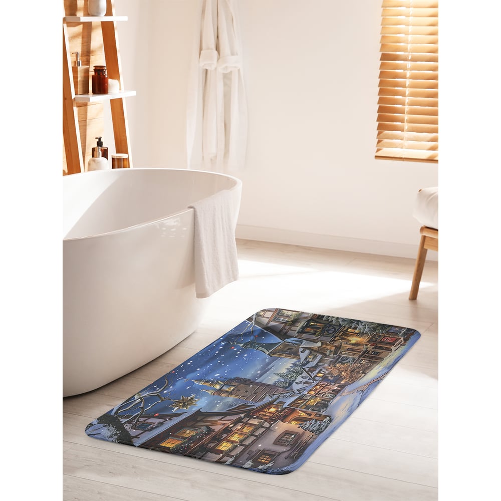 Изображение товара Коврик для ванной комнаты противоскользящий JoyArty Снежная ночь 60х100 см
