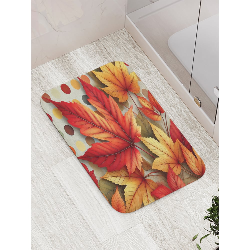 Изображение товара Коврик для ванной комнаты и туалета JoyArty Опавший клен 52x77 см противоскользящий