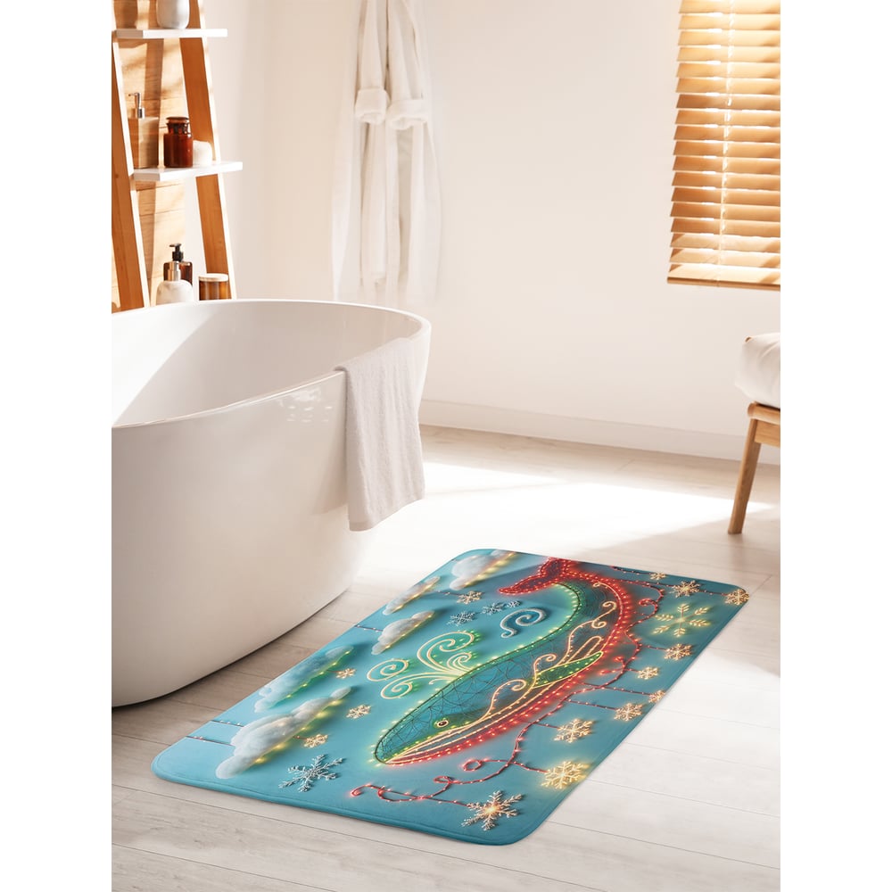 Изображение товара Коврик для ванной комнаты и туалета противоскользящий JoyArty Красочный кит 60x100 см