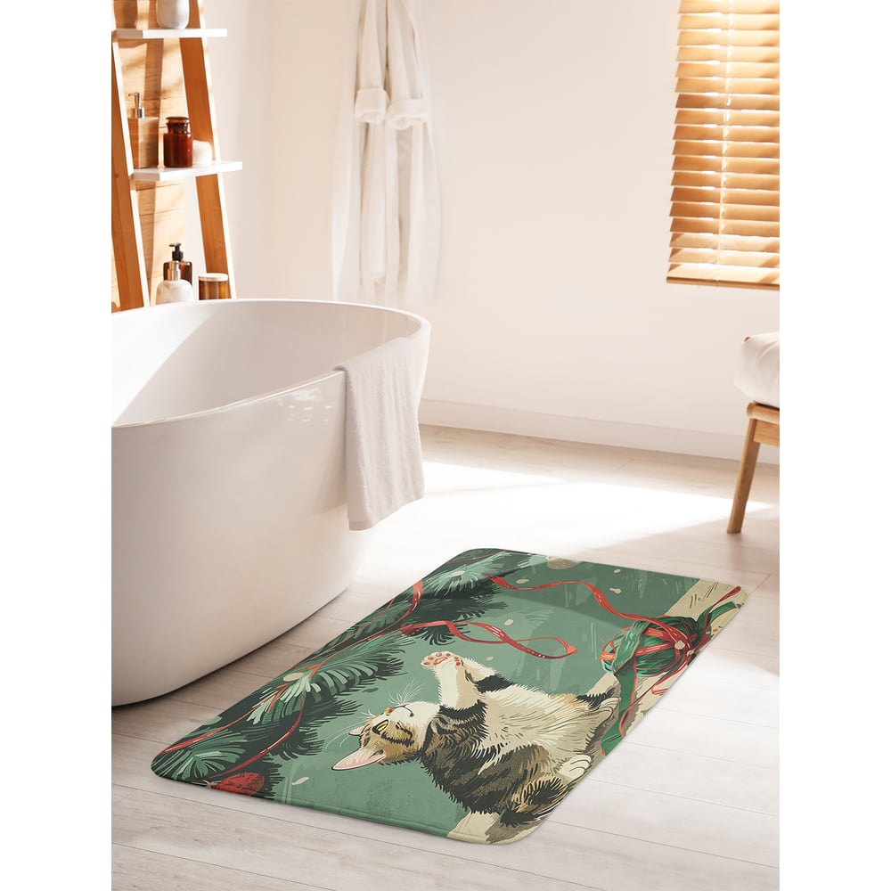 Изображение товара Коврик для ванной комнаты JoyArty Игра с ленточкой 60x100 см противоскользящий