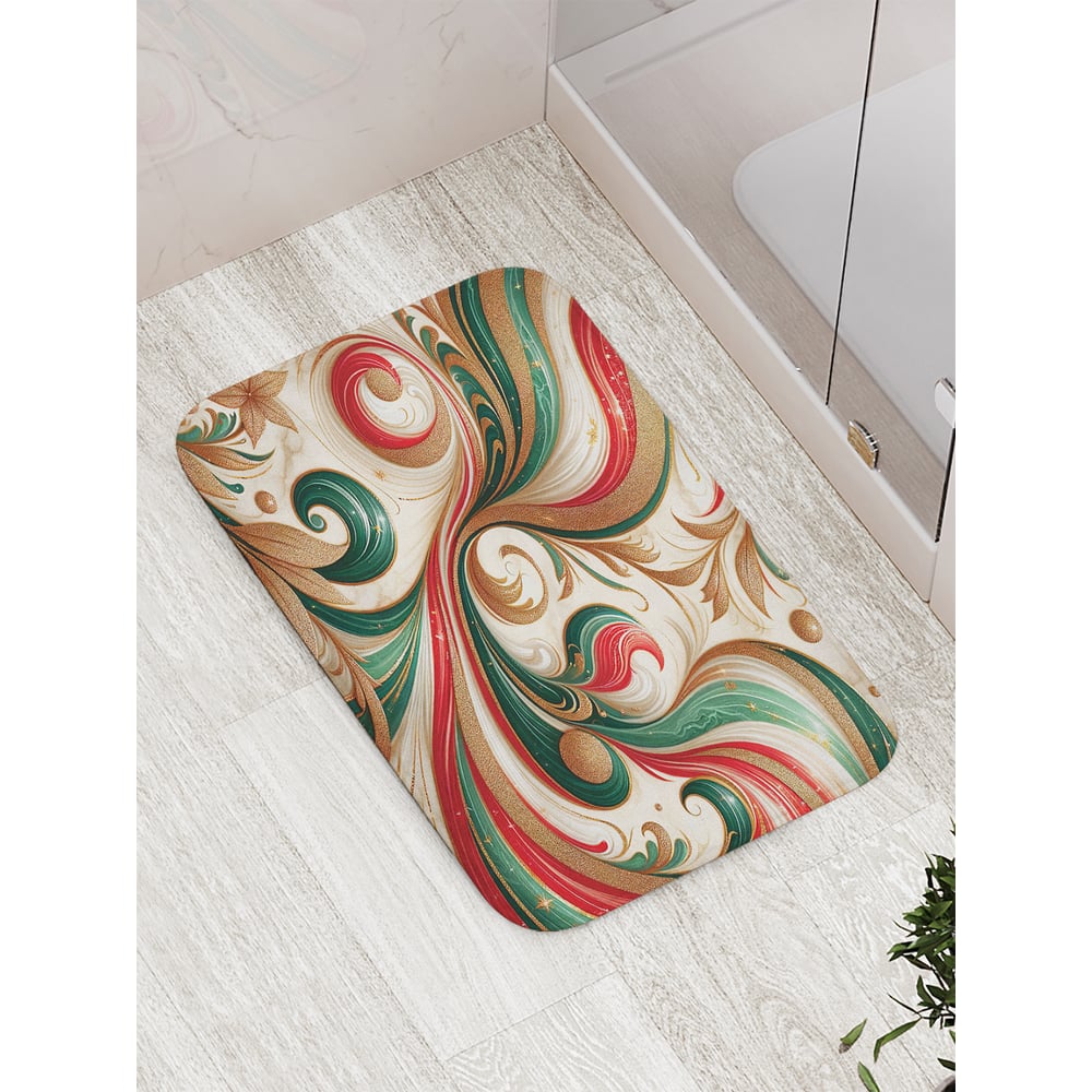 Изображение товара Коврик для ванной комнаты противоскользящий JoyArty Красочная роспись 52x77 см