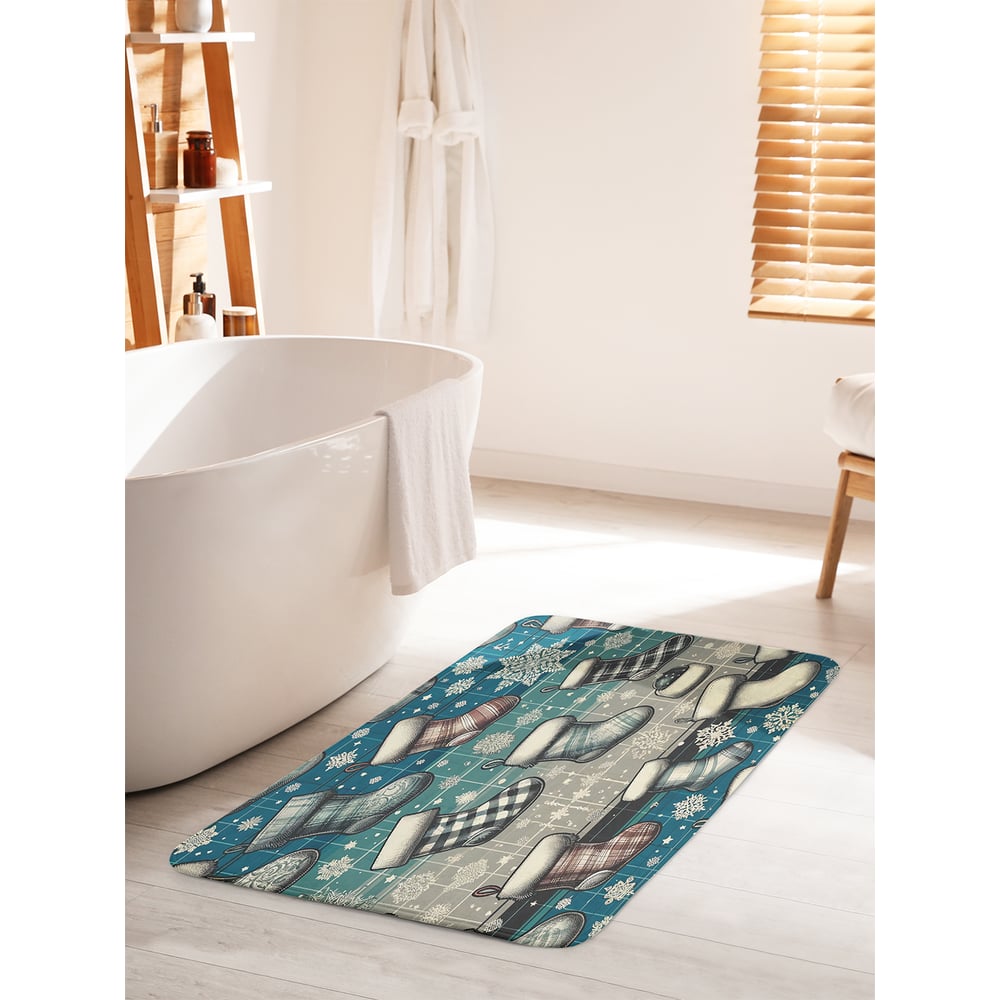 Изображение товара Коврик для ванной JoyArty противоскользящий 60x100 см Новый год
