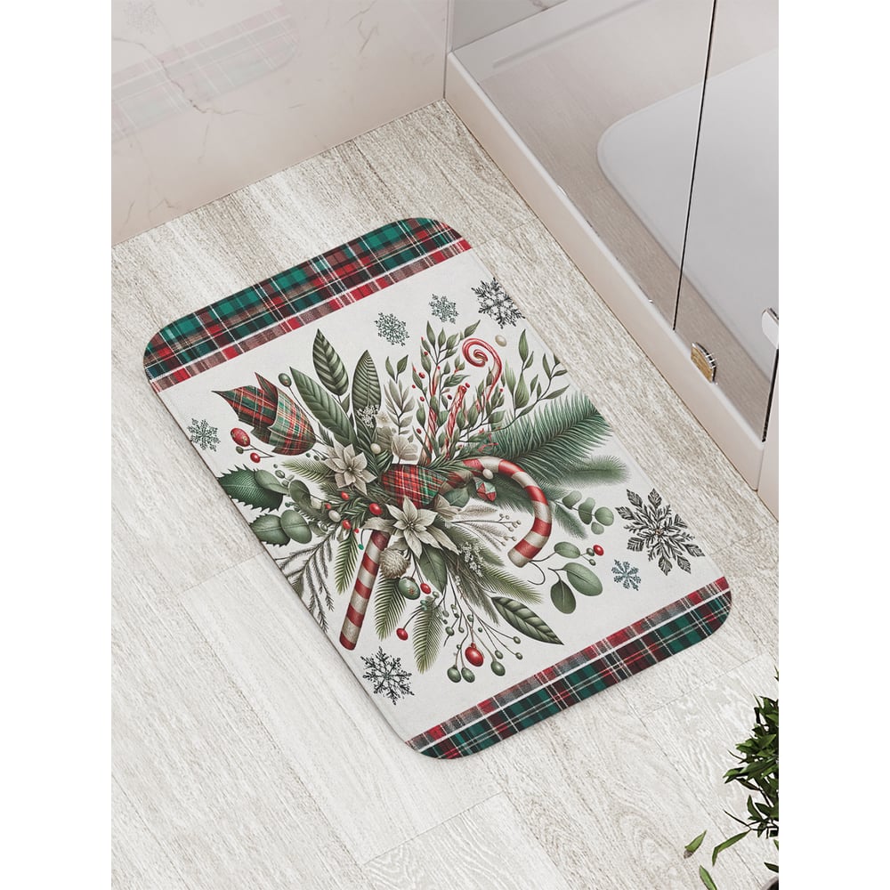Изображение товара Коврик для ванной комнаты и туалета JoyArty Праздничный набор 52x77 см новогодний дизайн