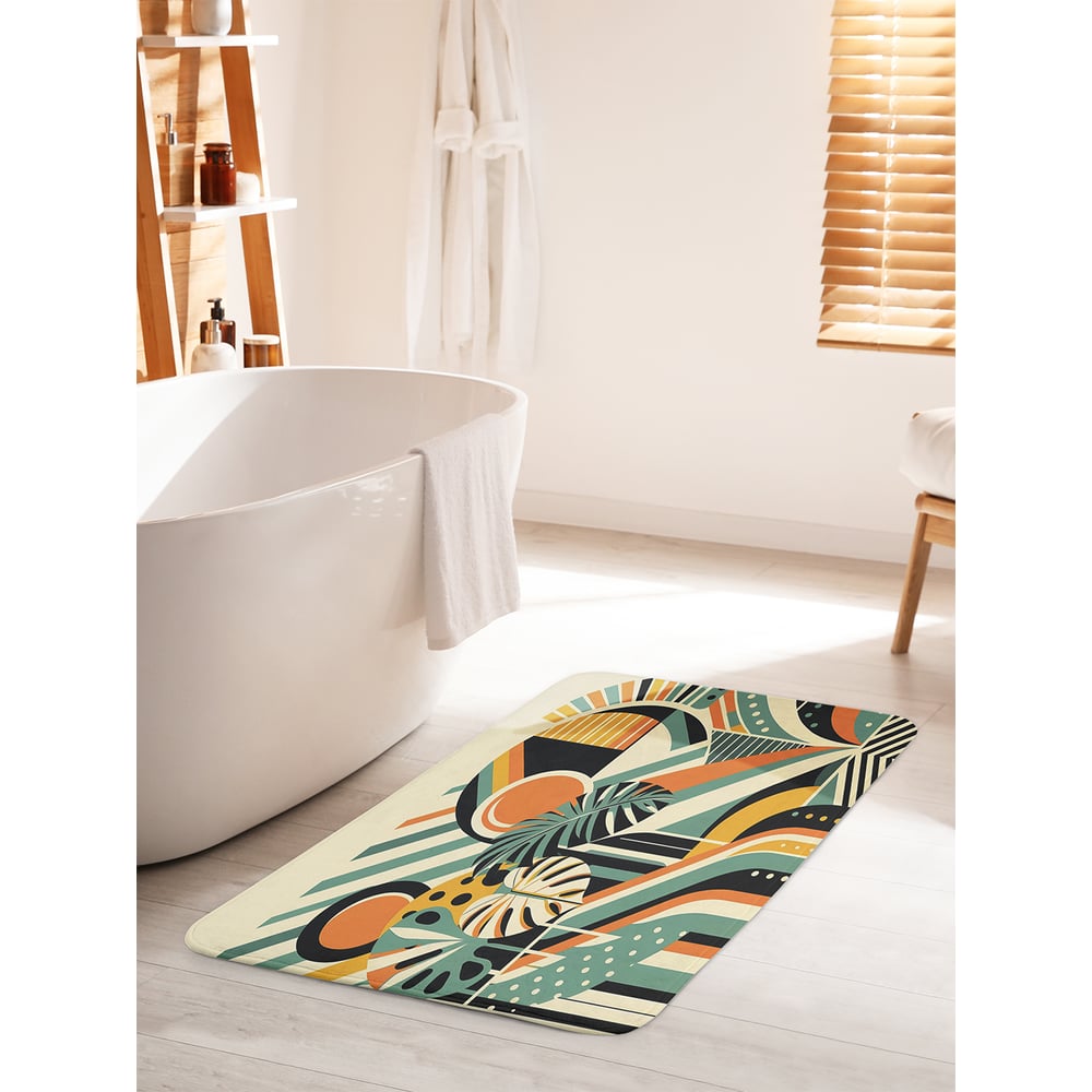 Изображение товара Противоскользящий коврик для ванной комнаты JoyArty Графика форм 60x100 см