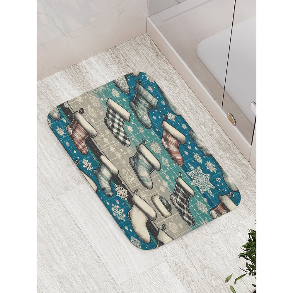 Изображение товара Коврик для ванной JoyArty Разнообразие валенок 52x77 см