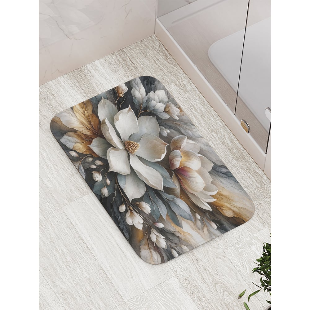 Изображение товара Коврик для ванной комнаты и туалета противоскользящий JoyArty 52x77 см Нежность цветов