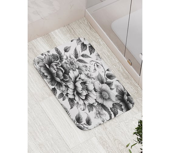 Изображение товара Коврик для ванной комнаты и туалета противоскользящий JoyArty "Удивительные цветы" 52x77 см bath_sd3589