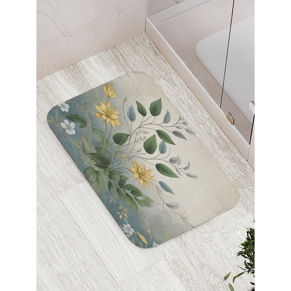 Изображение товара Коврик для ванной комнаты JoyArty Туманные цветы 52x77 см антивибрационный