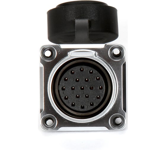 Изображение товара Разъем промышленный TTAF Elektronik 19-полюсный 125V 10A розетка в панель IP65/IP67 TT30-19F-PE-01-001