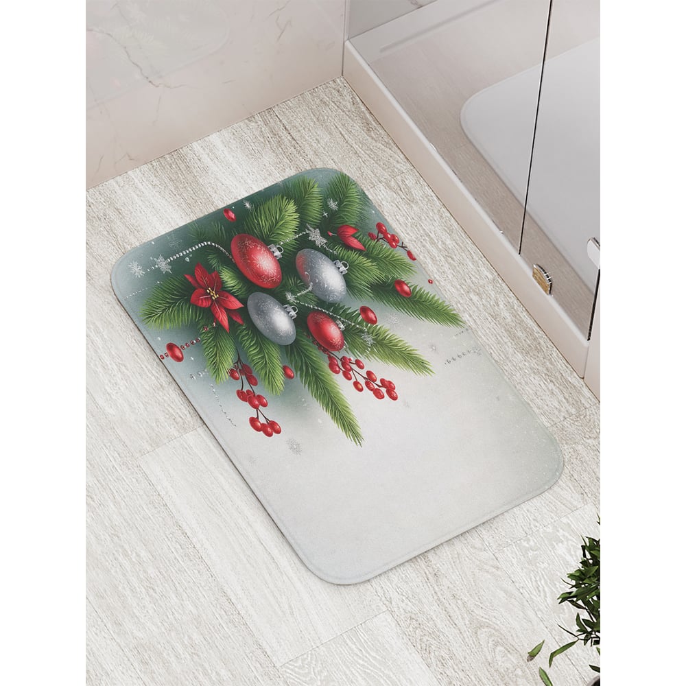 Изображение товара Коврик для ванной комнаты противоскользящий JoyArty 52x77 см серия Новый год и Рождество