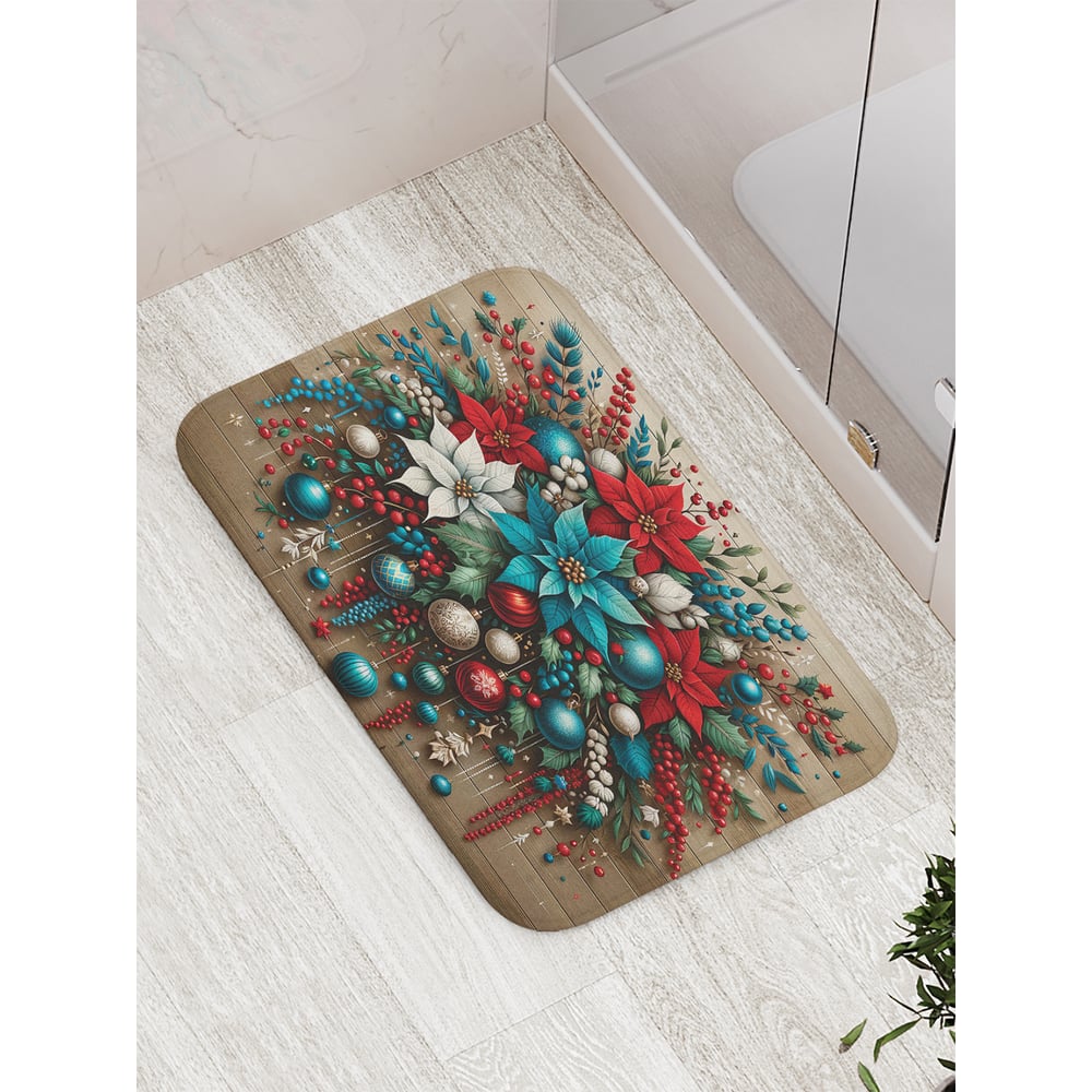 Изображение товара Коврик для ванной комнаты и туалета JoyArty Композиция к празднику 52x77 см противоскользящий
