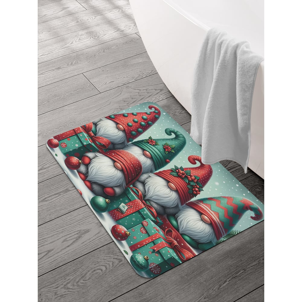 Изображение товара Коврик для ванной и туалета JOYARTY Утро с подарками 58x38 см