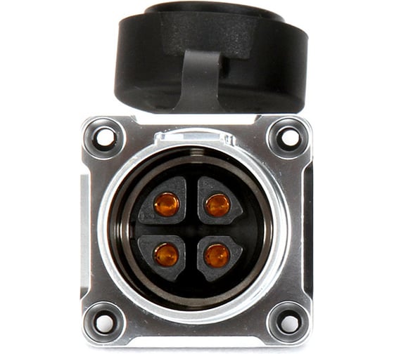 Изображение товара Разъем промышленный TTAF Elektronik 4-полюсный 500V 30A розетка в панель IP65/IP67 TT30-04F-PE-01-001
