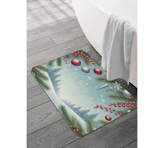 Изображение товара Коврик для ванной и туалета JOYARTY Утро в лесу 58x38 см, sbmrec_sd3954_58x38