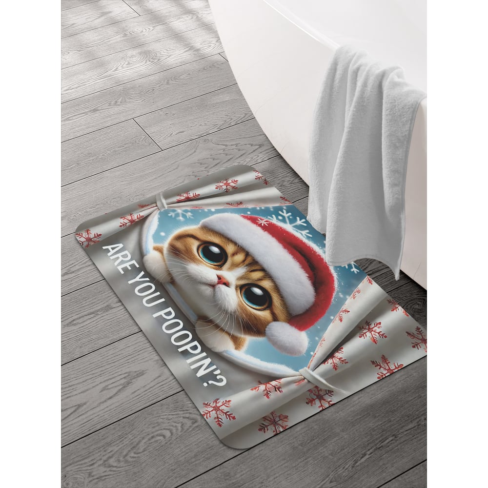 Изображение товара Коврик для ванной JOYARTY Умиляющий взгляд 58x38 см противоскользящий