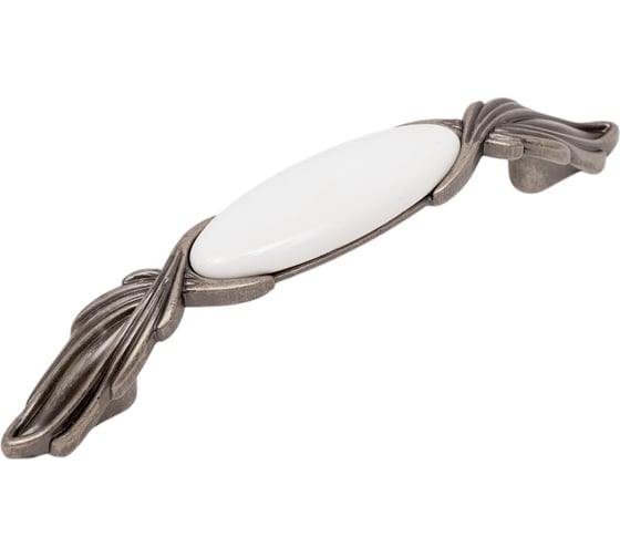 Изображение товара Ручка-скоба с фарфором KERRON 96 мм, черненый старинный цинк SF17-11-96 BAZ