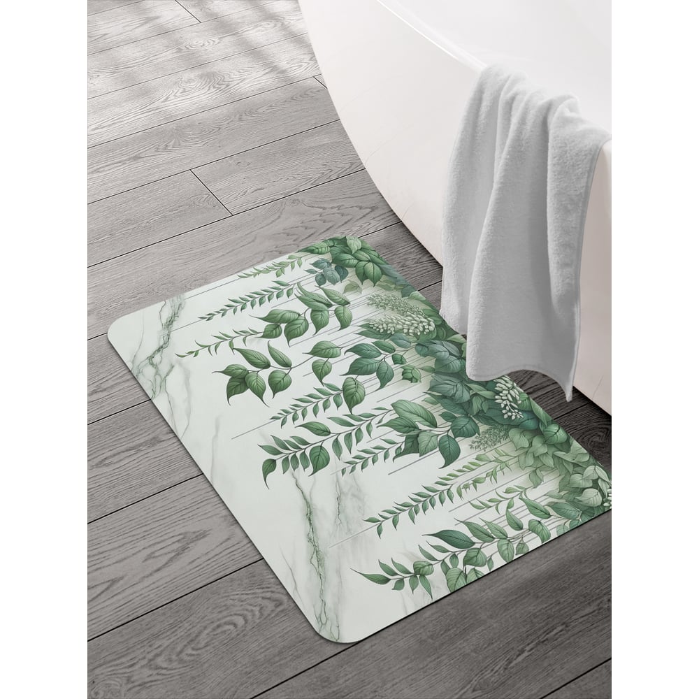 Изображение товара Коврик для ванной JOYARTY Стена листьев 58x38 см